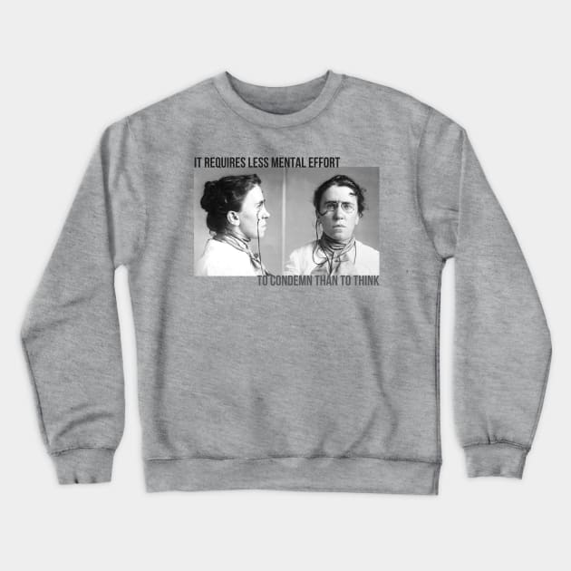 Emma Goldman mug shot Crewneck Sweatshirt by Everyday Anarchism